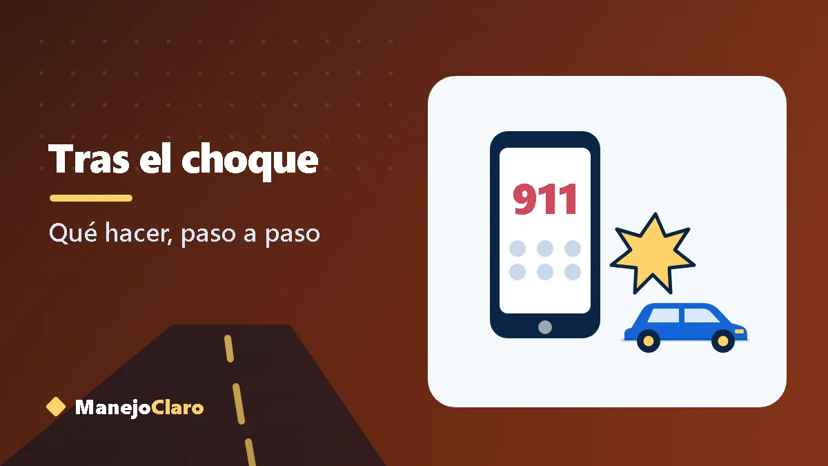 Ilustración de un teléfono marcando el 911 junto a un auto tras un accidente Ilustración de un teléfono marcando el 911 junto a un auto tras un accidente